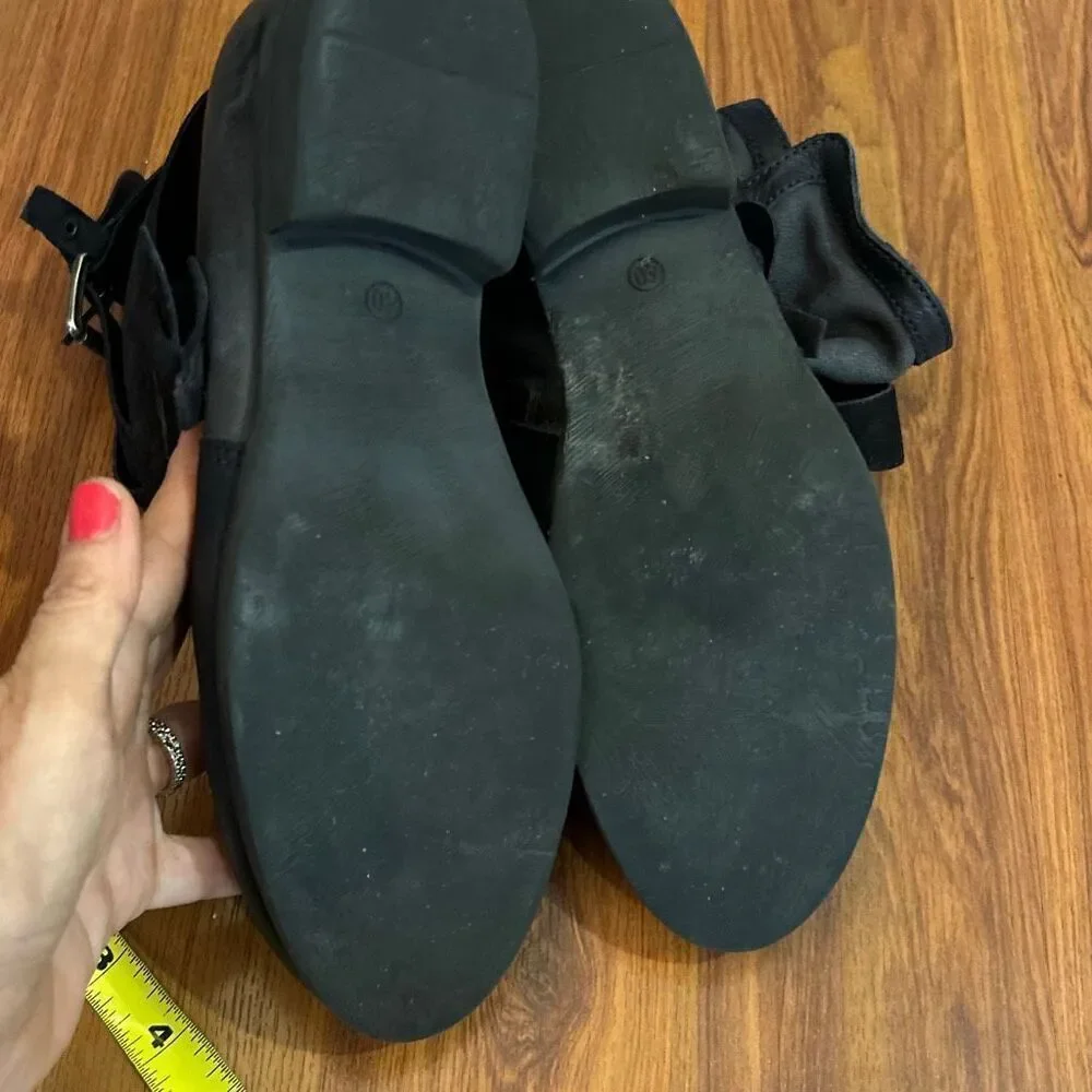 Miz Mooz Shane black boots size 40 (9.5) booties Chunky heel boots Moto boots bi - Picture 4 of 6